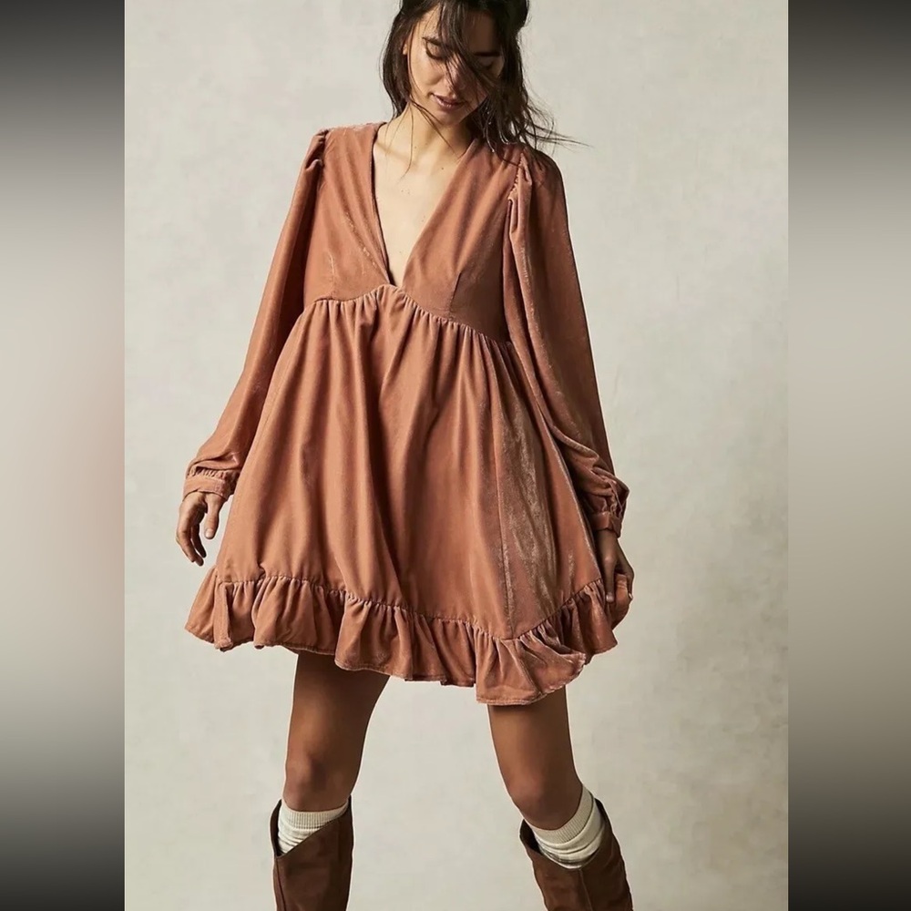 Free People Rust Mini Dress